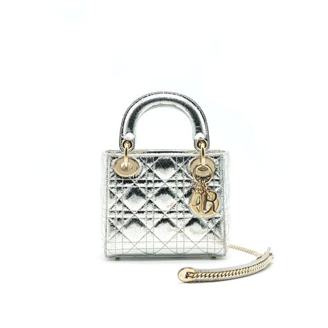 lady dior silver metallic|Dior lady price.